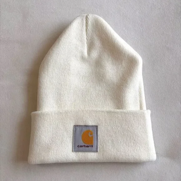 White Carhartt Beanie Hat - Picture 1 of 2